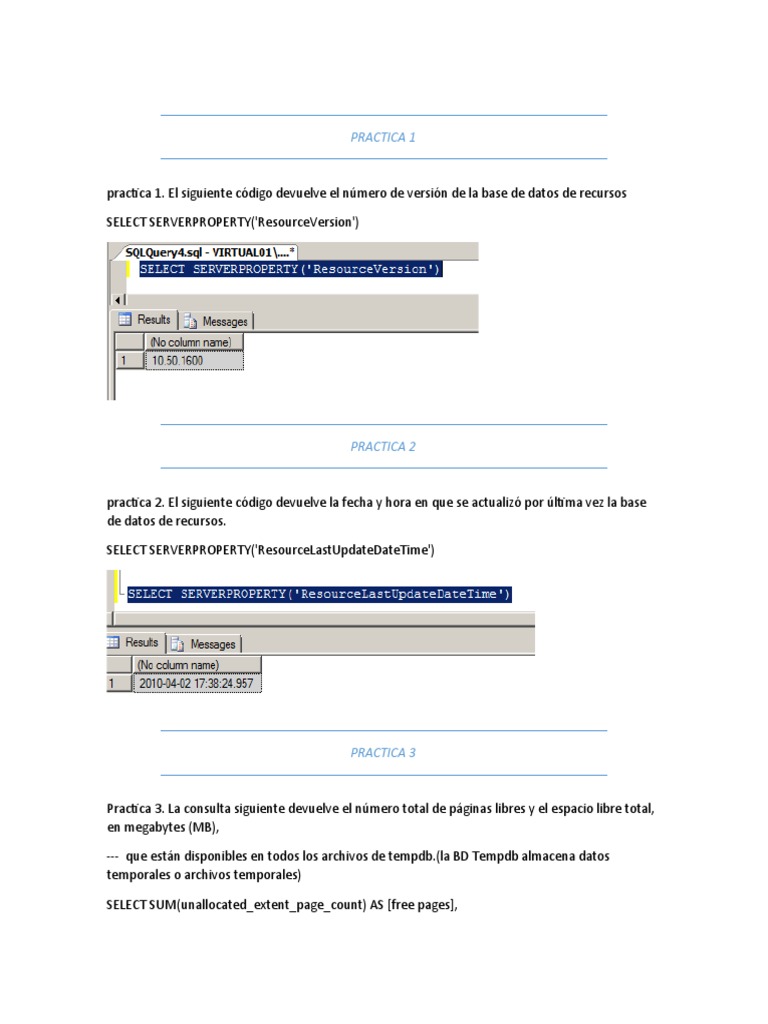 Consultas SQL para Gestión de Bases de Datos | PDF | Bases de datos ...