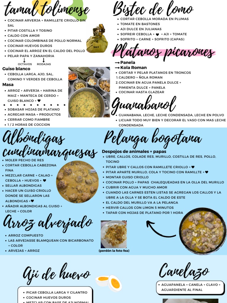 Cocina Colombiana I PDF | PDF | Cocina latinoamericana | Ingredientes ...