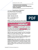 CA Nwankwo, MD Kanyangale ( (2020), Deconstructing Entrepreneurial Marketing Dimensions in Small and Medium Sized Entreprises in Nigeria