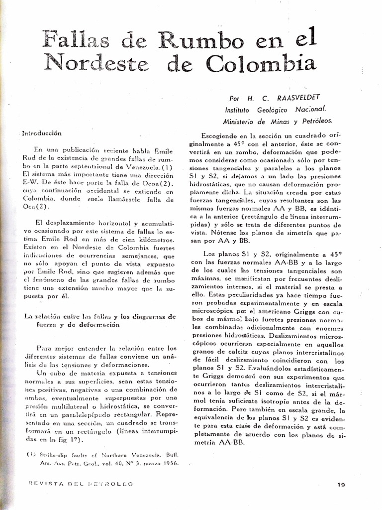 Fallas de Rumbo en El Nordeste de Colombia | PDF | Falla (geología) | Andes