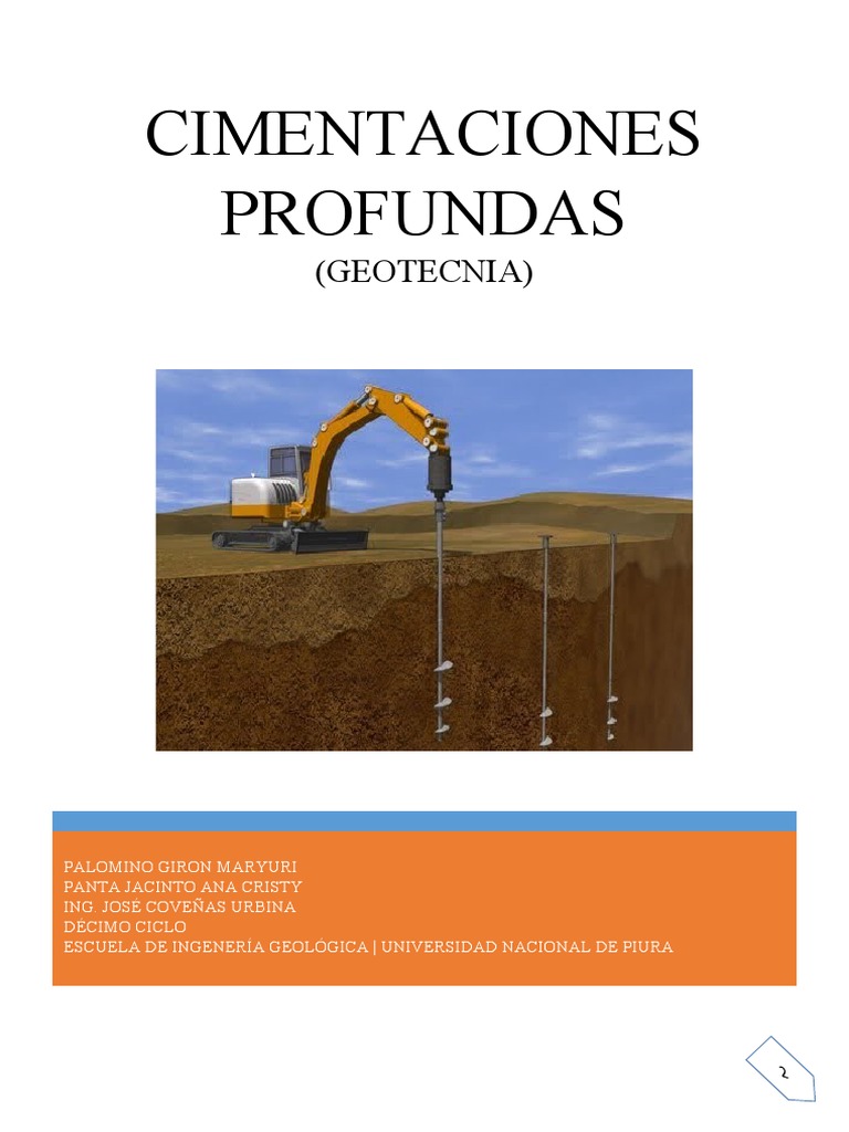 Cimentaciones Profundas: Tipos y Usos | PDF | Fundación (Ingeniería ...