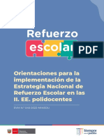 Orientaciones para La Implementación de La Estrategia Nacional de Refuerzo Escolar en Las II. EE. Polidocentes RVM N.º 045-2022-MINEDU