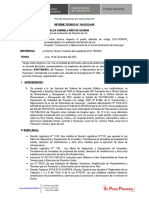 Informe técnico sobre predio afectado por ampliación de derecho de vía en Huancayo