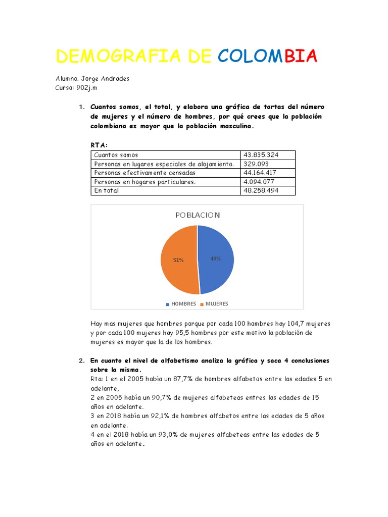 Demografia de Colombia PDF Ciencia actuarial Ciencias sociales