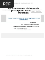 Consideraciones Clinicas de La Prescripcion Variable en Ortodoncia