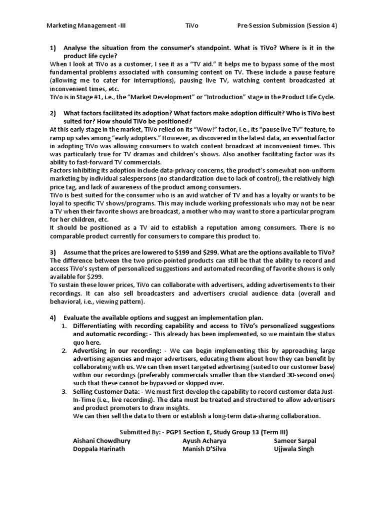 E 13 TiVo PreSessionSubmission PDF Advertising Marketing