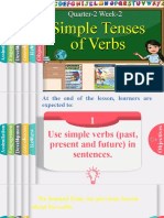 2 English 3 Q2 Week 2 - Simple Tenses of Verbs