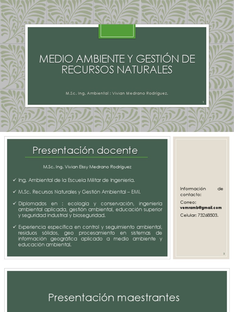 Gestión de Recursos Naturales y Medio Ambiente | PDF | Clima ...