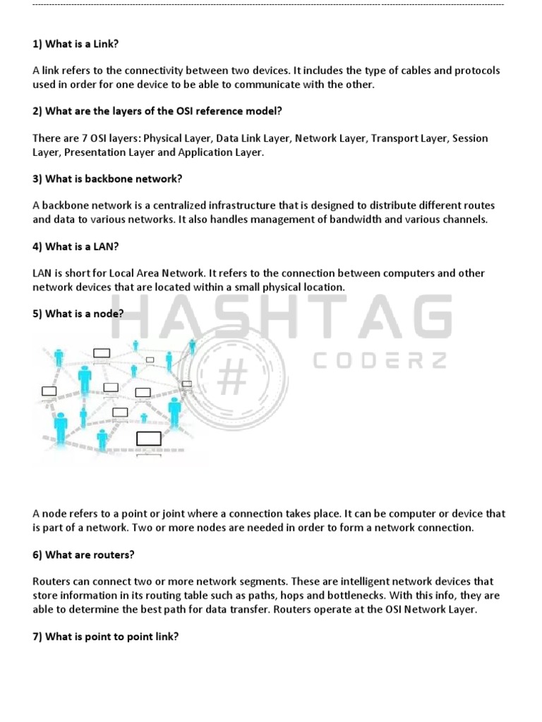 Computer Network Interview Questions PDF Computer Network Osi Model