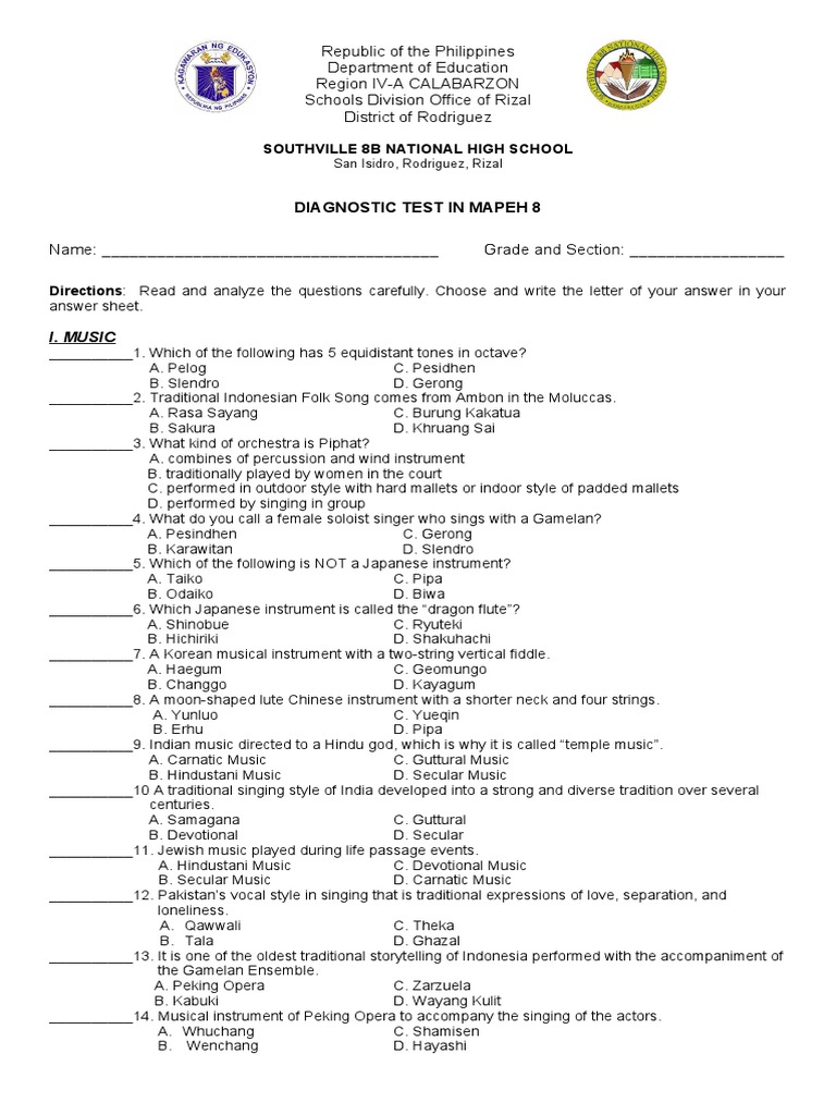 Diagnostic test mapeh 8 download free pdf pregnancy uterus