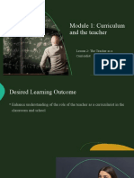Module 1: Curriculum and The Teacher