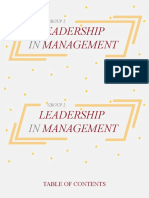 Leadership Management: Group 2