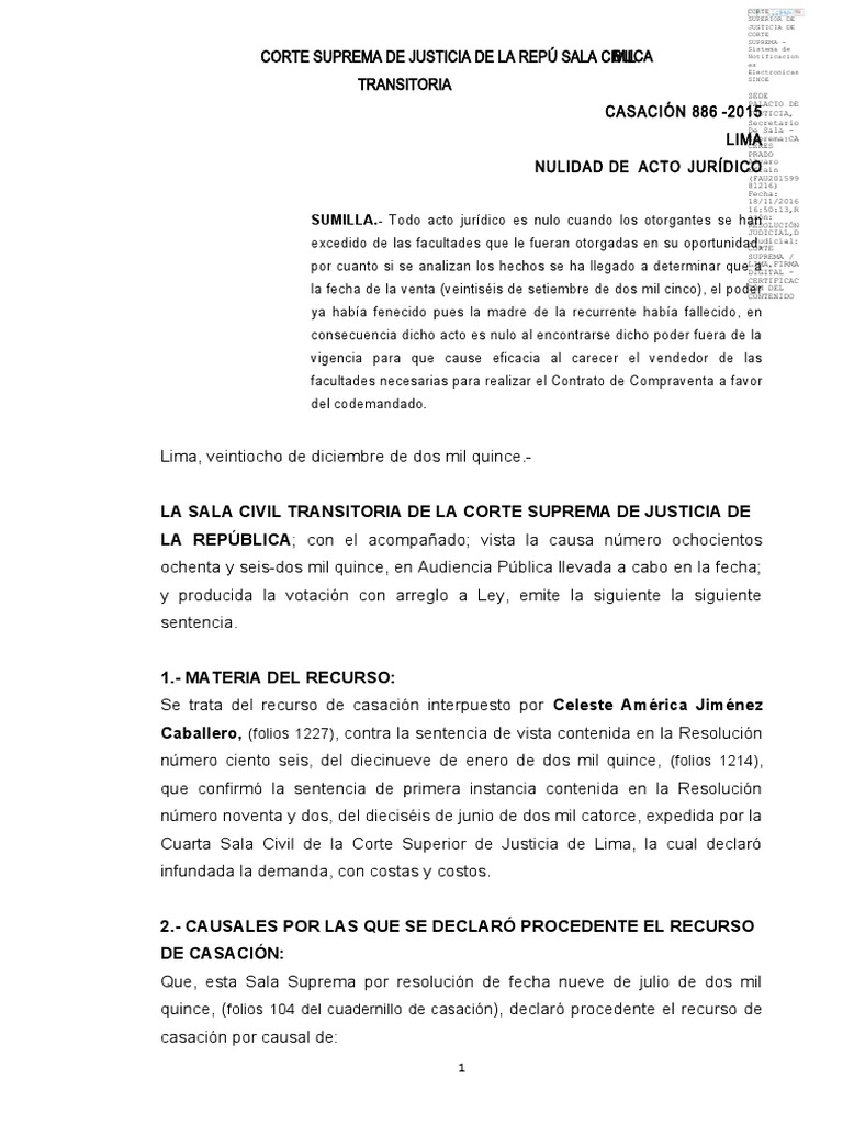 NULIDAD DE ACTO JURIDICO Sentencia | PDF | Debido al proceso | Esfera