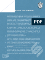 Lineamientos para Liturgistas PDF