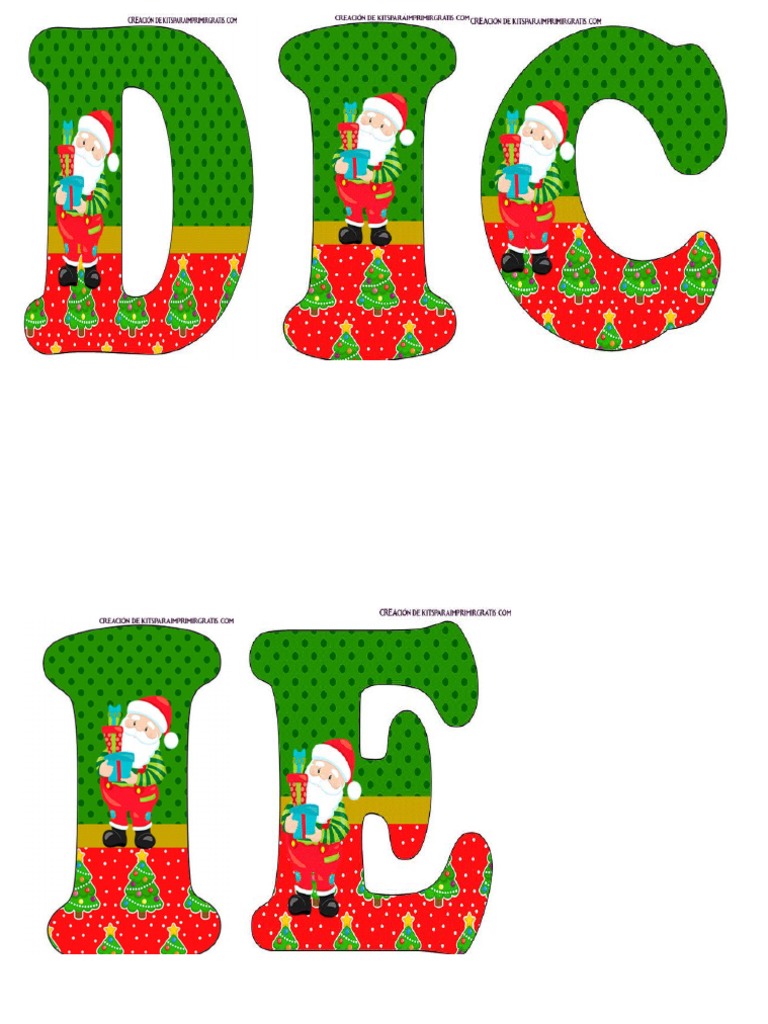 Letras Navideñas Abecedario | PDF