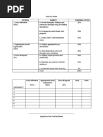 Speech Choir Scoresheet