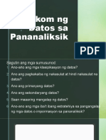 Paglikom NG Datos Sa Pananaliksik