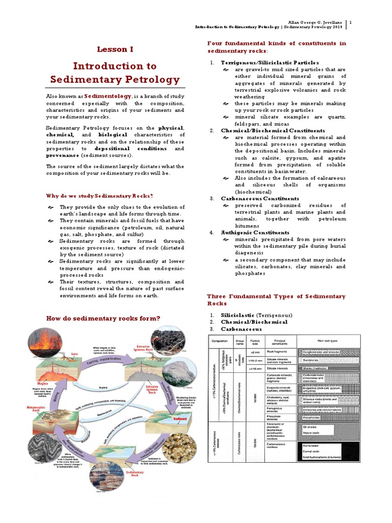 Sedimentary Petrology Midterms Pdf Pdf Sedimentary Rock Porosity