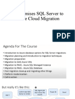 On Premises SQL Server To Azure Cloud Migration