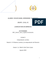 Alumno: Oscar Daniel Hernández Gutiérrez: M01 - Hecho, Acto y Sujetos de Derecho