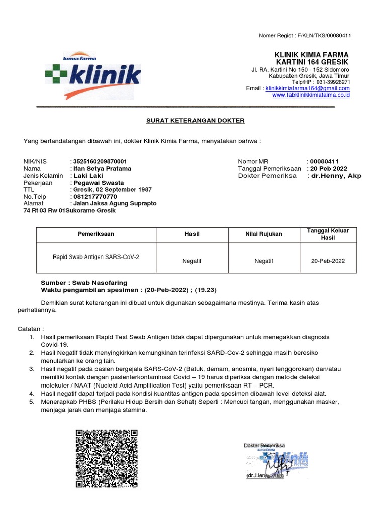 Swab Antigen Kimia Farma Ifan Satya P. PDF