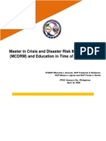 Master in Crisis and Disaster Risk Manag
