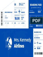 Blue Modern Airlines Ticket PDF