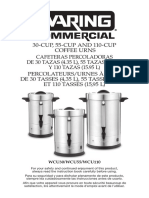Wcu30 Waring Commercial 30 Cup Coffee Urn Instruction Booklet Final