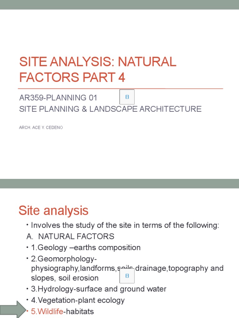 Natural Factors in Site Analysis | PDF | Legume | Habitat