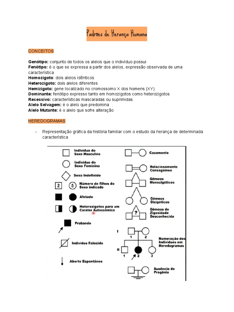 Padrões de Herança Genética | PDF | Alelo | Dominância (genética)