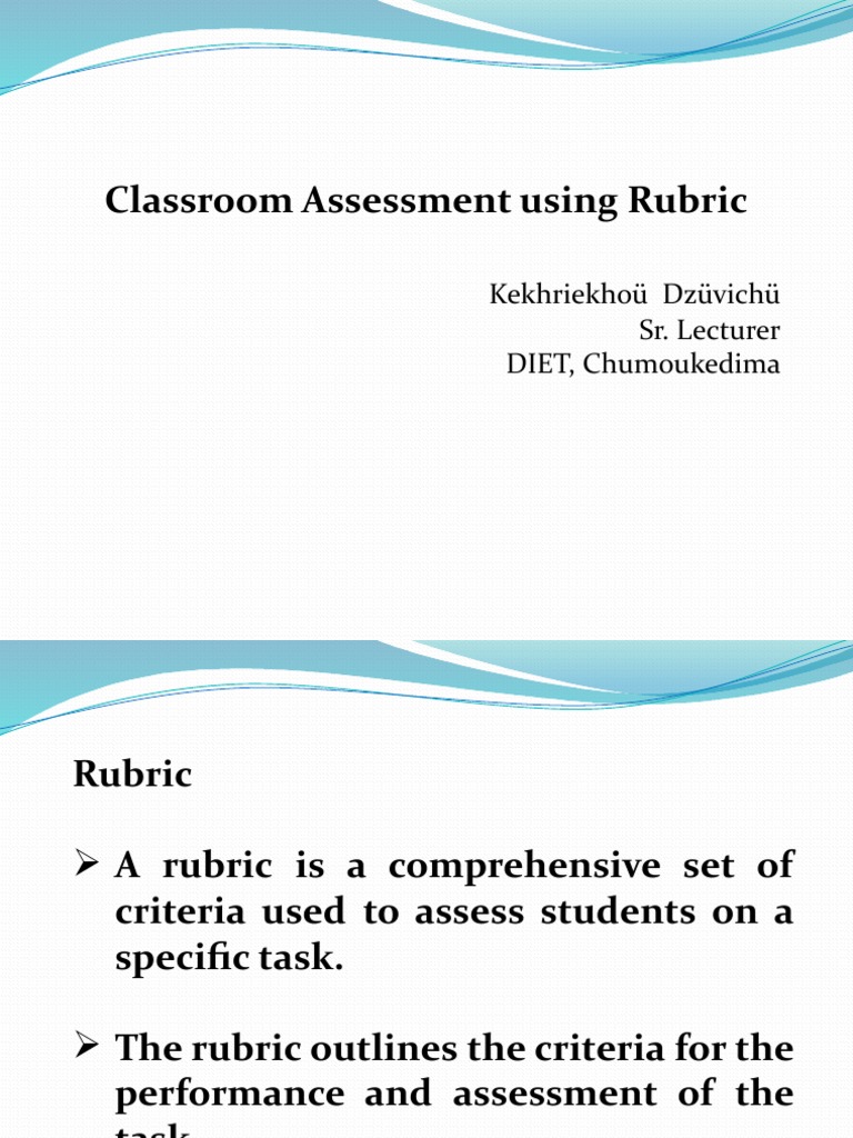 Classroom Assessment Rubric Guide | PDF | Rubric (Academic ...