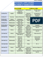 UPSC EPFO EO/AO course timetable March-April 2023