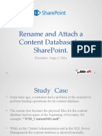 Attach and Rename A Content Database For SharePoint