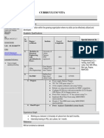 CV Summary for Electrical Engineer