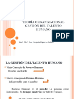 Teoría Organizacional Gestión Del Talento Humano: Prof. Msc. José Gregorio Figueroa Zabala