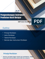 Pengembangan Instrumen Penilaian Hasil Belajar