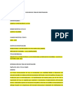 Ejemplo Eleccion Del Tema de Investigacion