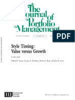 Value versus Growth Returns Forecasting Model
