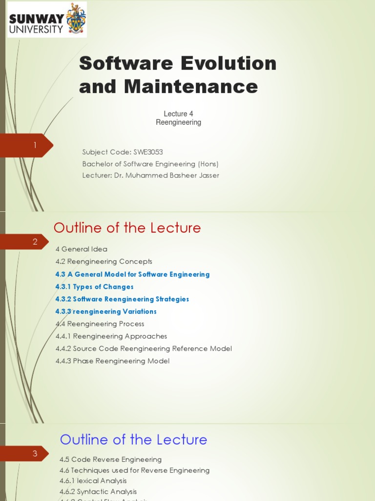Software Evolution and Maintenance | PDF | System | Compiler