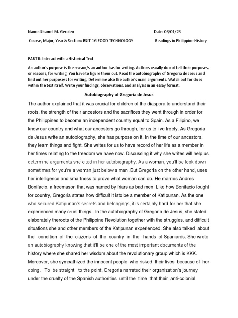 Gregoria de Jesus: A Revolutionary Life | PDF | Social Science | History