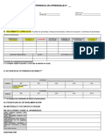 Propuesta de Estructura de La Experiencia de Aprendizaje 2023