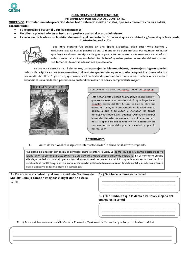 Guia Octavo Básico Lenguaje | PDF