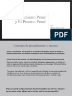 El Procedimiento Penal y El Proceso Penal