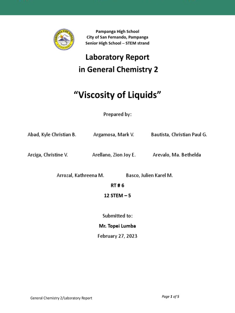 RT6 Lab Report 3.1C 4 PDF | PDF | Viscosity | Polymers