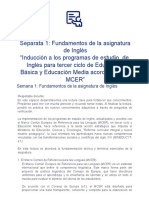 Separata 1 Programa de Estudio Ingles PDF