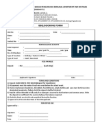 BBQ Booking Application Form