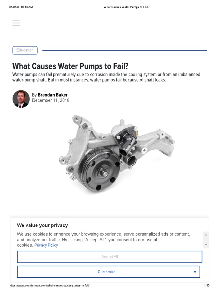 What Causes Water Pumps To Fail PDF Pump Chemical Engineering