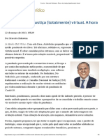 ConJur - Marcelo Buhatem - Risco Da Justiça (Totalmente) Virtual