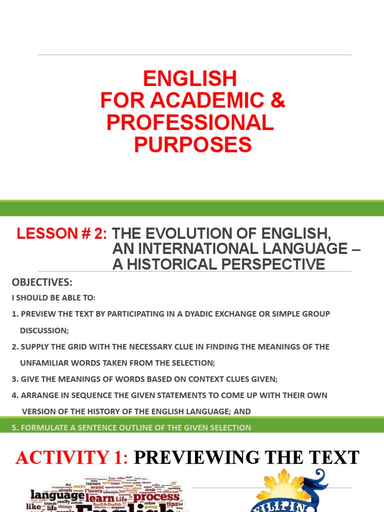 Evolution of English as Global Language | PDF | English Language ...