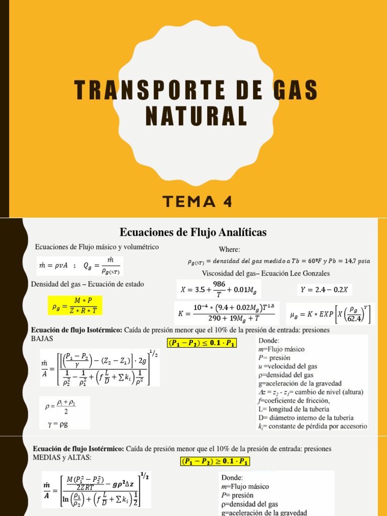 Ecuaciones de Flujo en Gas Natural | PDF | Materia suave | Mecánica ...